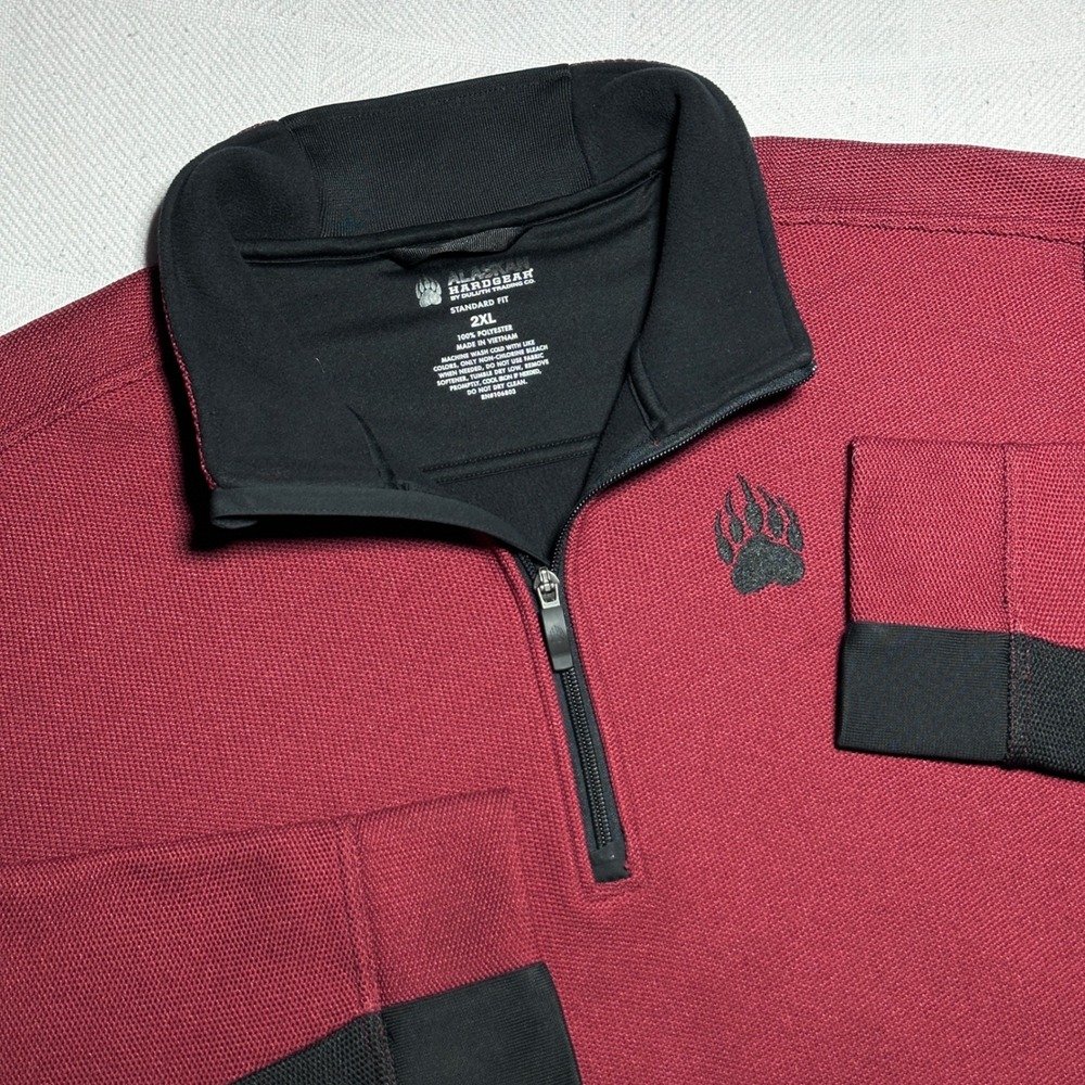 Alaskan Hardgear GravelTec 1/4 Zip Men 2XL Fleece Lined Textured Kangaroo Pocket